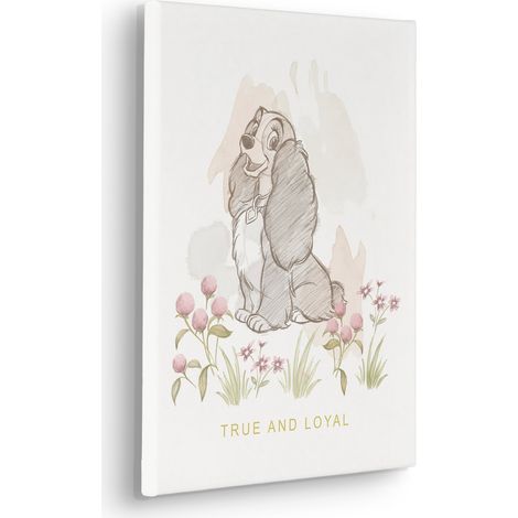 Komar Canvasbild Disney Lady and the Tramp True and Loyal - 40 x 30 cm - Bild auf Keilrahmen (1/3)