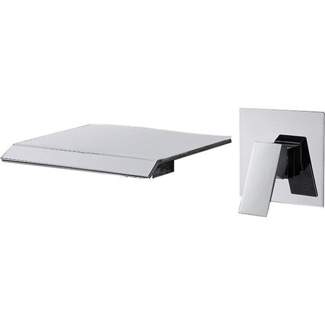 Robinet lavabo cascade, laiton, chromé, pour vasque sur plan (1/5)