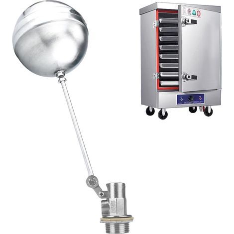 Robinet à flotteur de bassin en acier inoxydable, contrôleur de remplissage automatique réglable et anti-fuite, régulateur automatique de niveau d'eau, fontaine, irrigation de jardin, bassins, idéal (1/5)