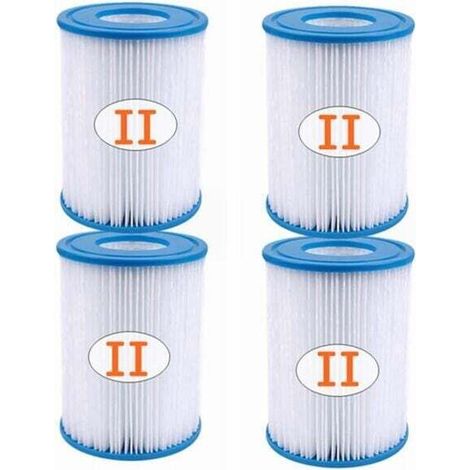 Pack of 4 Type II pool filter cartridges - For Type II filters - For 58094 (1/5)