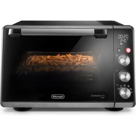 De'Longhi DO34326 Toasterofen, 34 l, 2000 W, Schwarz, Titangrill (1/2)