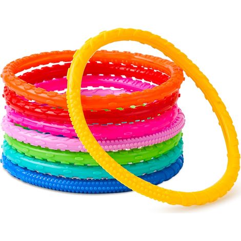 Anneaux de plongée, Jouets de Piscine, 8 Anneaux colorés pour Enfants, entraînement sous-Marin, Jouets de Natation et de plongée pour Enfants (1/5)
