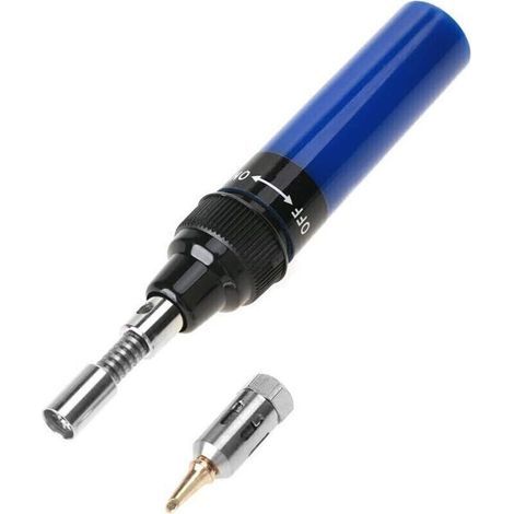 Fer à souder sans fil au butane – Chalumeau portable compact pour soudage et réparations rapides – Bleu (1/4)