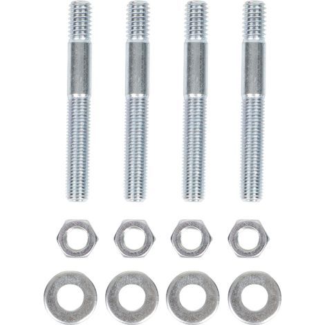 Carburetor Stud Set, High Hardness 4 Pieces High Precision Stable Carburetor Hardware 2-1/2in for 5/16in Thread Intake Manifold. (1/5)