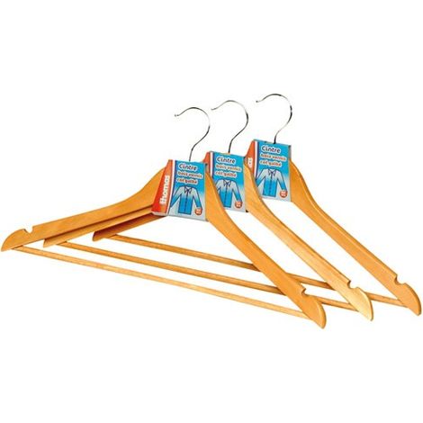 Holzkleiderbügel mit gebogener, lackierter Oberfläche, 43 cm - Thomas
