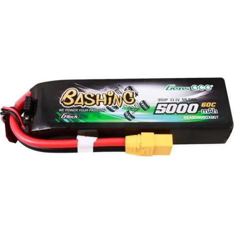 Batterie GensAce 5 kmAh 11,1 V 60C 3S1P avec prise XT90