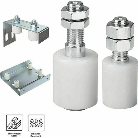 Olive De Guidage - Nylon - Fixation Tige Filetée - Pour Portes Coulissantes - 2 Unites (1/4)