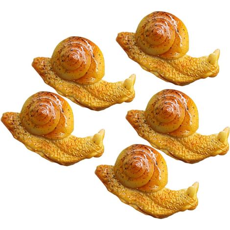 Kreative Miniatur Schneckenfiguren 5 Stück aus Kunstharz mit