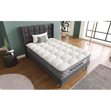 Matelas 90x200 cm à ressorts ensachés 7 zones, fermeté h3 mi-ferme, 20 cm de haut, certifié oeko-tex®, avec poi (1/5)