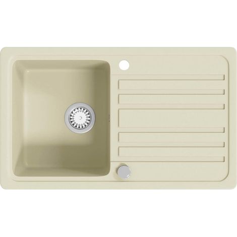 Maison Exclusive - Granitspüle Einzelbecken Beige (1/5)