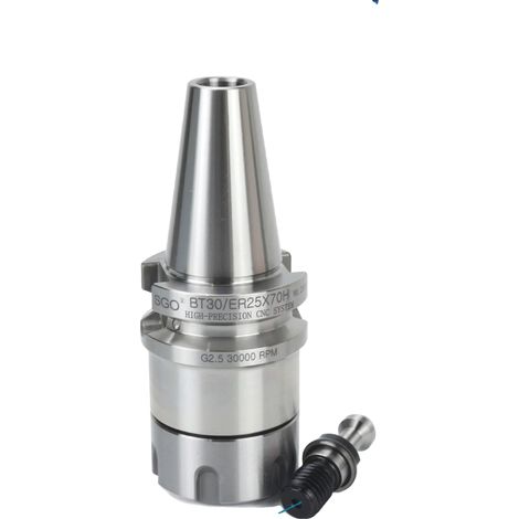 Portaherramientas BT30-ER25, longitud 70 mm, tolerancia de precisión 0,001 mm, compatible con husillos BT30, ideal para mecanizado CNC. (1/5)