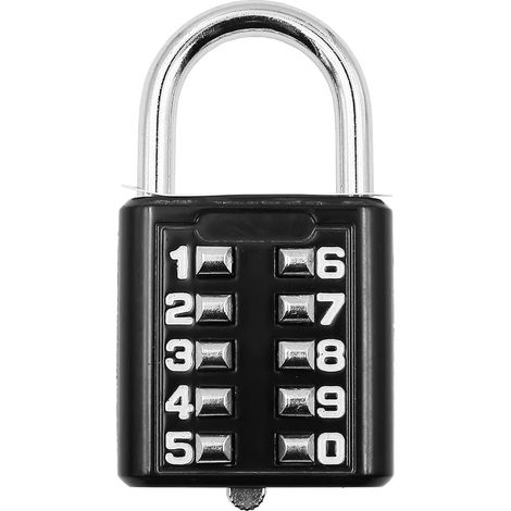 Cadenas De Gymnastique Bouton Poussoir Serrure À Combinaison Cadenas pour Vieil Homme Aveugle Armoires De Gymnastique Portes Boîtes À Outils Bagages (1/5)