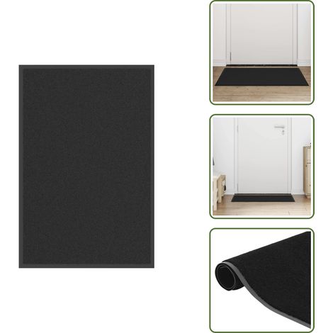 vidaXL Paillasson noir 60x90 cm (1/5)