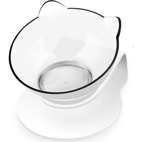 Gamelle pour chat inclinée à 15° : bol d'eau et nourriture antidérapant et résistant aux chutes, durable, lot de 1. (1/5)