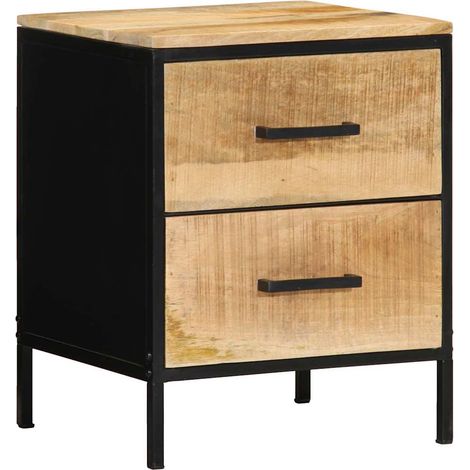 Maison Exclusive - Armadio da Notte Marrone e Nero 40 x 35 x 50 cm (1/5)