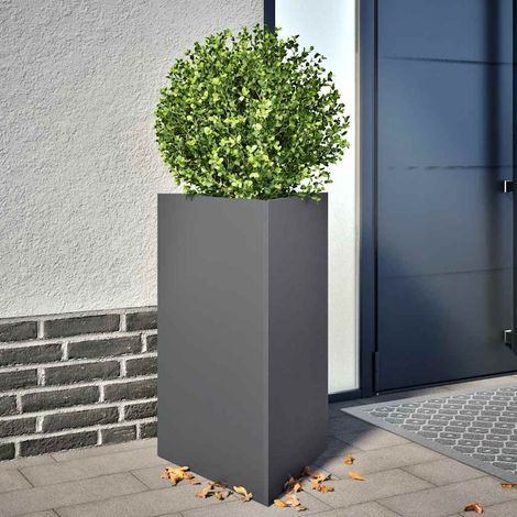 vidaXL Jardineras 2 uds acero gris antracita 50x43x75 cm (1/5)