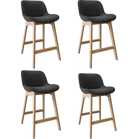 Sillas NORDEN roble 65 cm con pana suave y estilo