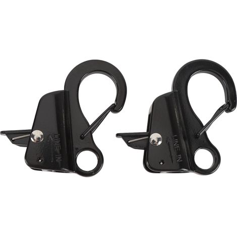 Clips de garde-boue 2 pcs Inox Noir Mat pour cordes 10-16mm Fixation rapide et robuste sans outil Idéal bateau yacht (1/5)