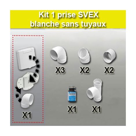 Kit 1 prise SVEX sans tuyau - couleur au choix - blanc