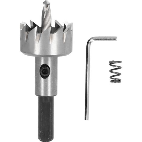 Trépan à bois 26mm 3 dents acier rapide, outil d'alésage avec clé hexagonale. (1/5)