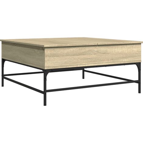 Maison Exclusive - Mesa de centro madera ingeniería metal roble S