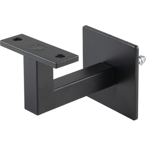 Handlaufträger mit Schraubbefestigung,Wandabstand 78 mm,schwarz lackiert RAL9005 (1/3)