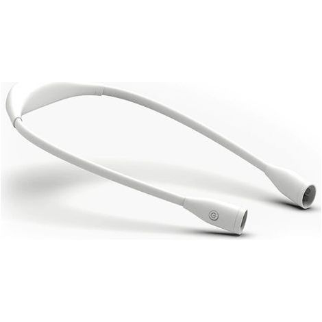 pair Lampe de lecture LED pour le cou, flexible, 3 couleurs, intensité variable, rechargeable par USB, lampe de chevet mains libres, blanche (1/5)