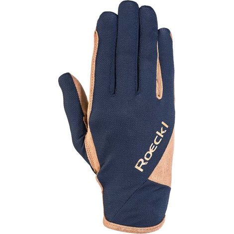 Guanti da equitazione unisex modello Mareno altamente traspirati: 7, Nero e Blu