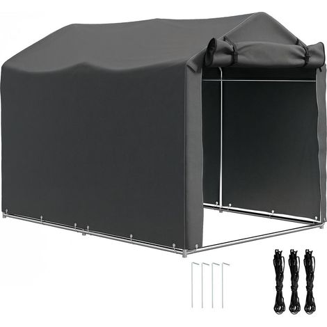 Pour moto, vélo et matériel de piscine, abri extérieur pratique avec porte zippée et accès enroulable (1/5)