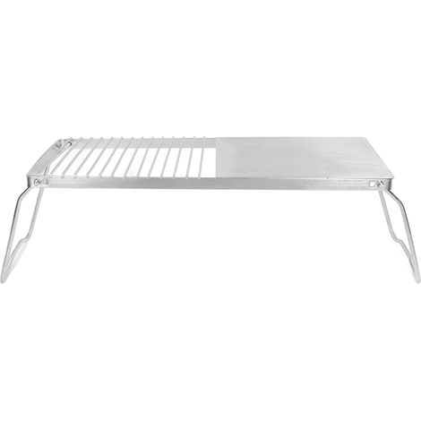 Grille de barbecue pliable et multifonctionnelle en acier inoxydable 304 avec sac de rangement pour barbecue en extérieur (1/5)