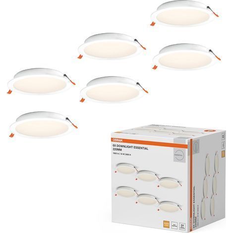 1 Spot encastré LED,Boîtier PP 220 mm,Blanc chaud 3000 K,IP20,Plafond intérieur (1/5)