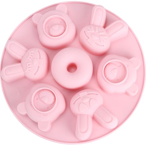 Rosa Silikon-Kuchenform für Schokolade, Seife, Desserts – DIY-Gebäck (1/5)