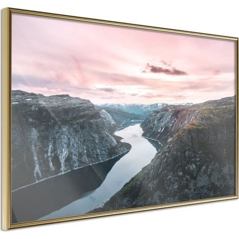 Affiche Murale Encadrée "Stunning View" 60 x 40 cm Or