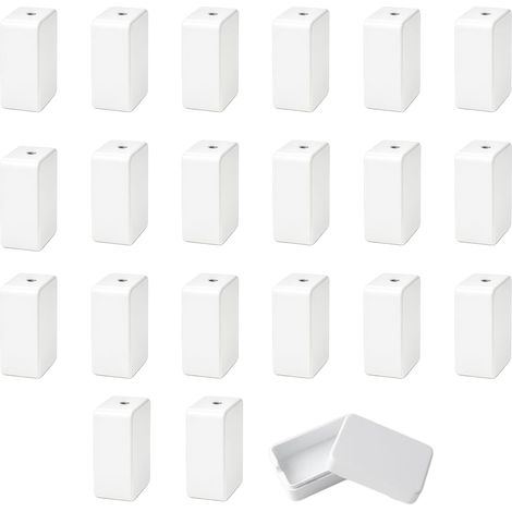 Boîte de Raccordement Étanche 20 pcs, Petite Boîte en Plastique Blanche 5,5x3,5x2 cm, Coffret de Câblage pour Projets Électriques DIY et Accessoires Électroniques (1/5)
