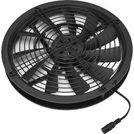 Kit de ventilateur de panneau solaire 10 pouces 100W, panneau solaire étanche, botier de Ventilation rond, ventilateur d'échappement pour poulailler, serre, hangar (1/5)