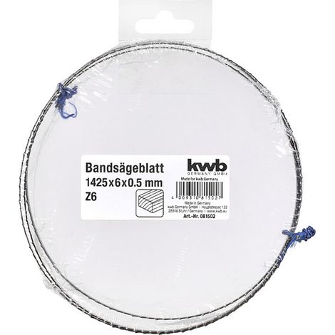 kwb 081502 Bandsägeblatt, 1425 x 6x 0,65, Z6, Holz     1 St.