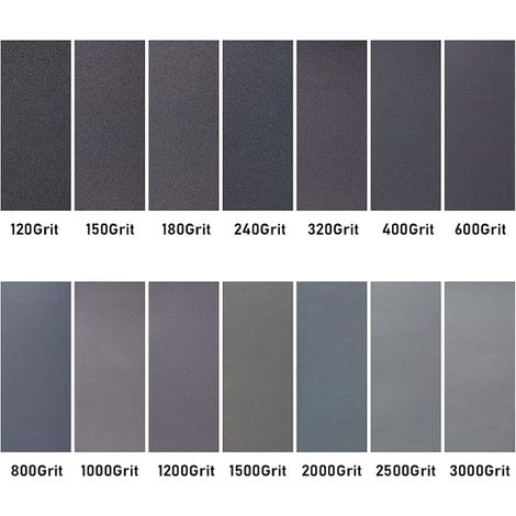 Sanding Paper Bodywork Dry and Water Sandpaper for Wood Metal Car Furniture Stone Paint Glass 23 x 9.5 cm (1/3)