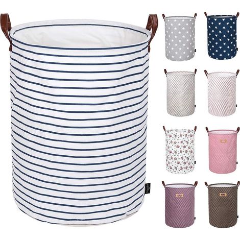 Cesta organizadora de ropa de 19 pulgadas, plegable, bolsa de lavandería de gran capacidad, azul