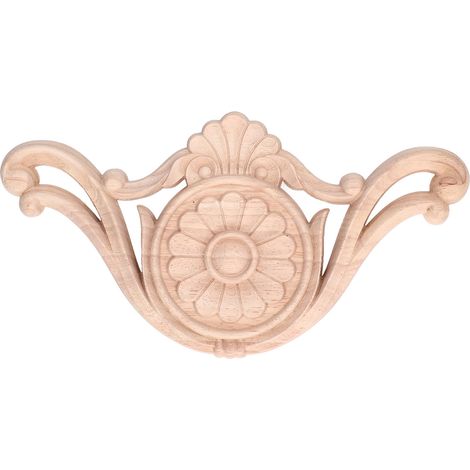 Applique en Bois Naturel Facile à Poser - Décoration Murale Écologique et Durable, Motif Classique Sculpté (1/5)