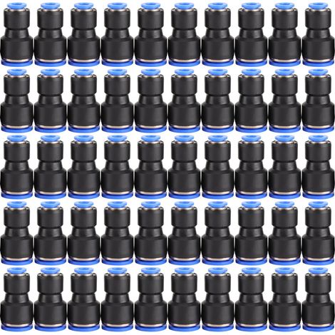 50 raccords rapides push-in pour tube PU 2 voies, connecteur de tuyau pneumatique PG16‑8 (1/5)