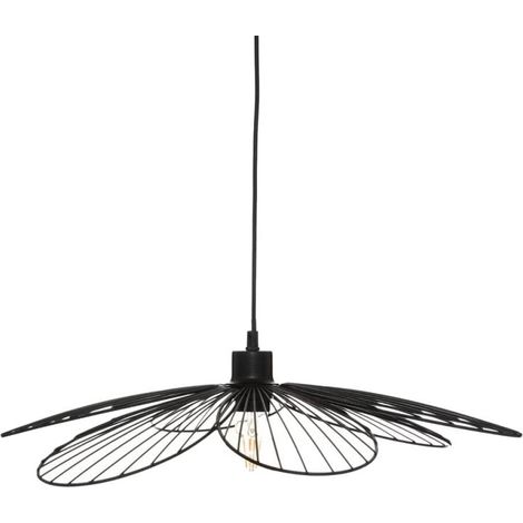 Suspension métal "Fleur" diamètre 37 cm Atmosphera - Noir - (1/4)