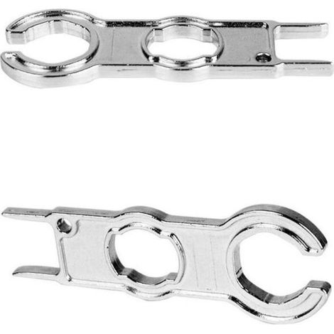 Jeu de 2 tendeurs de clé en aluminium pour fiche PV, outil de montage enfichable pour fiche pour câble de panneau solaire, fil de système PV et connecteurs (1/4)