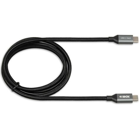 I-BOX USB C/USB C, câble USB 50 cm 3.2 Gen 2 (3.1 Gen 2) Noir (1/4)