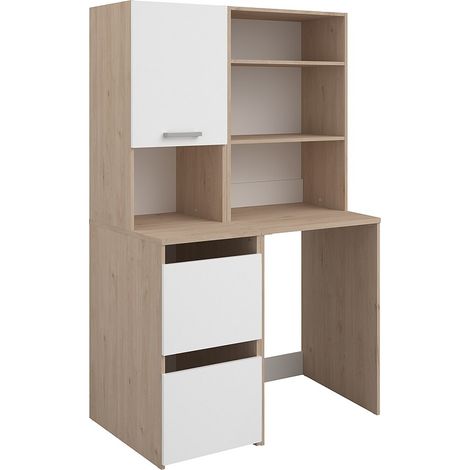 Vente-Unique – Meuble machine à laver avec étagères – Naturel clair – L64,4 x H184,4 cm – 2 étagères – Panneau de particule mélaminé
