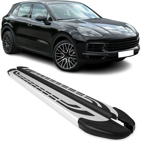 Marchepieds Latéraux pédale pour Porsche Cayenne 2017-2025 Aluminium Gris 2Pcs