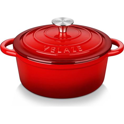 Cast Iron Casserole Dish Enamelled Saucepan with Good Sealing Lid, Non-Stick Coating, Diameter 20 cm, All Heat Sources Including Induction, Braise – 2 L (1/5)