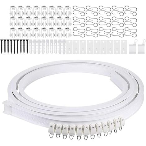 Rail de rideau flexible , plafond , tringle séparation , glissière montage , accessoires pour cloiso