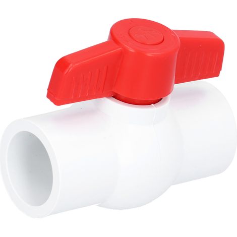 PVC-Kugelhahn, T-Griff-Absperrventil, Rohrverbindungsstück für Gartenbewässerung, Sanitärinstallation, 15 mm Durchmesser (DN15) (1/5)