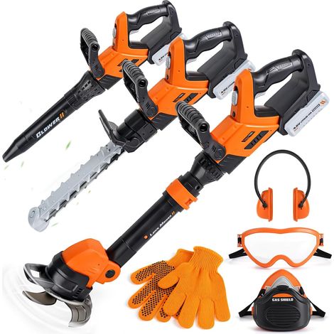 Outils de Jardin pour Enfants 3 en 1 -Rotofil Enfant,Tronconneuse,Souffleur  Jouet Enfant 3 Ans, Jeux Exterieur Enfant, Jouets de Jeu Imaginaires à L'extérieur (1/5)