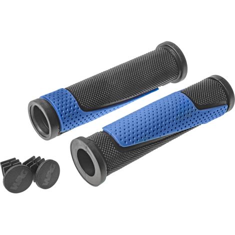 Puños Wag Double D, negros y azules, 125 mm
